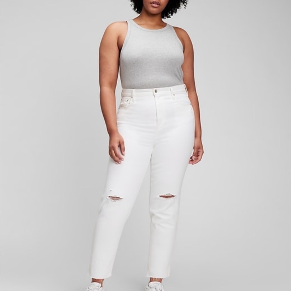 Gap Sky High Rise Cheeky Straight Jeans with Washwell